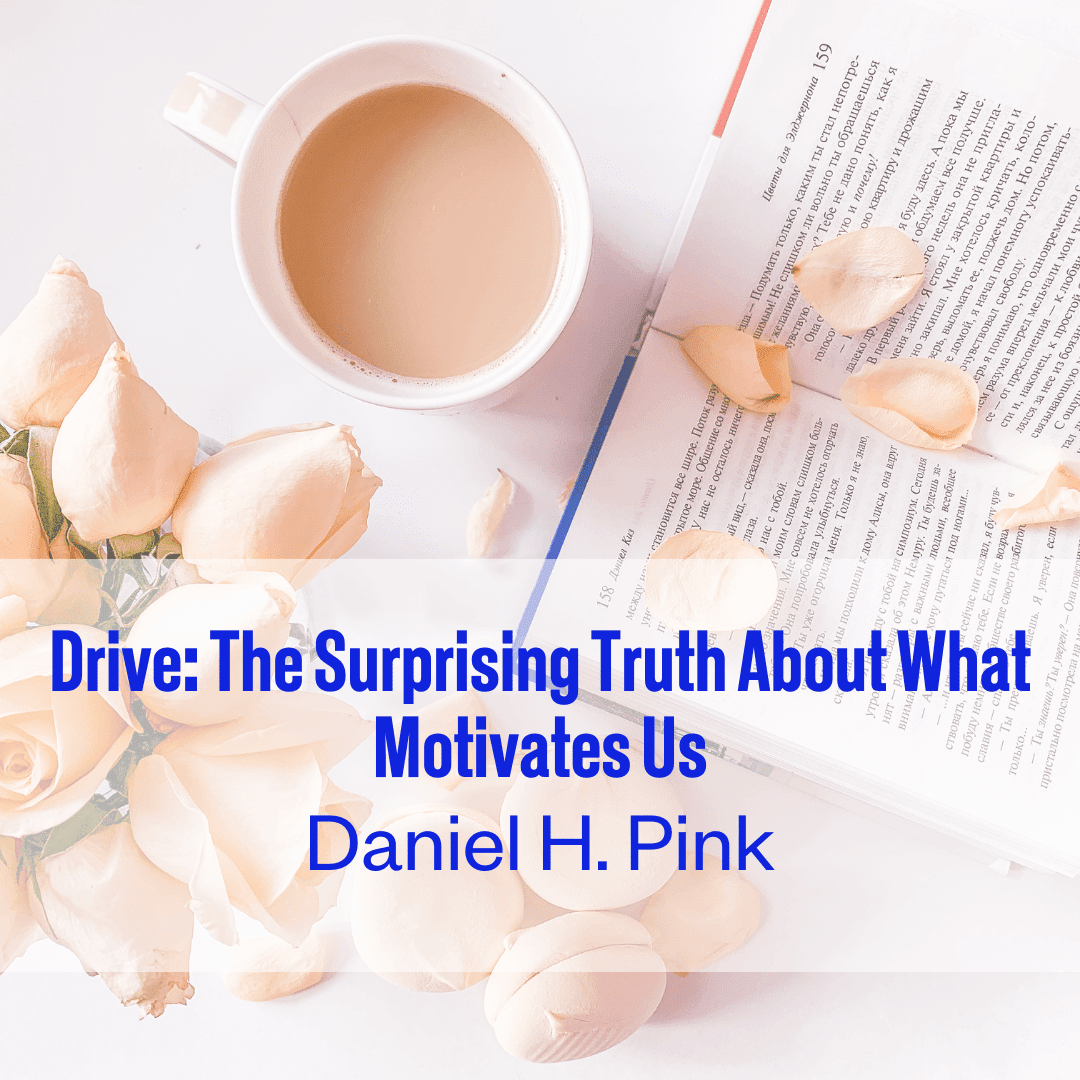 A design element to showcase the book suggestion for Drive The Surprising Truth About What Motivates Us by Daniel H Pink